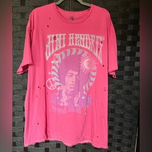 Distressed Jimi Hendrix Oversized Band Tee